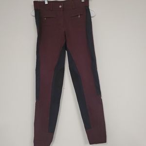 Dover Saddlery maroon riding breeches pants sz.28